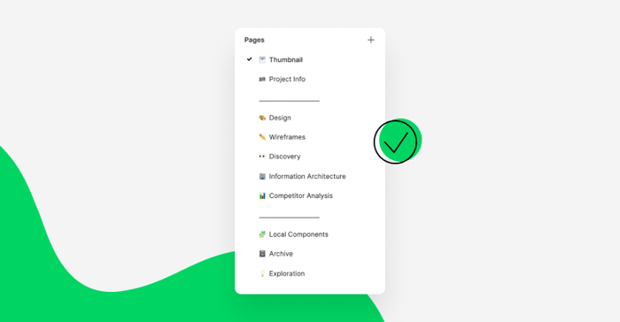 Example of Figma pages structure