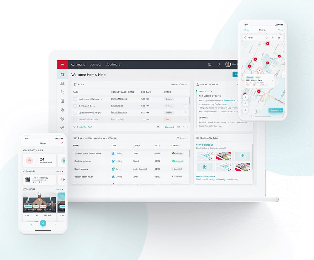 a comprehensive design system developed by Netguru for Keller Williams