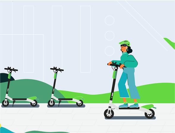 electric scooter illustration