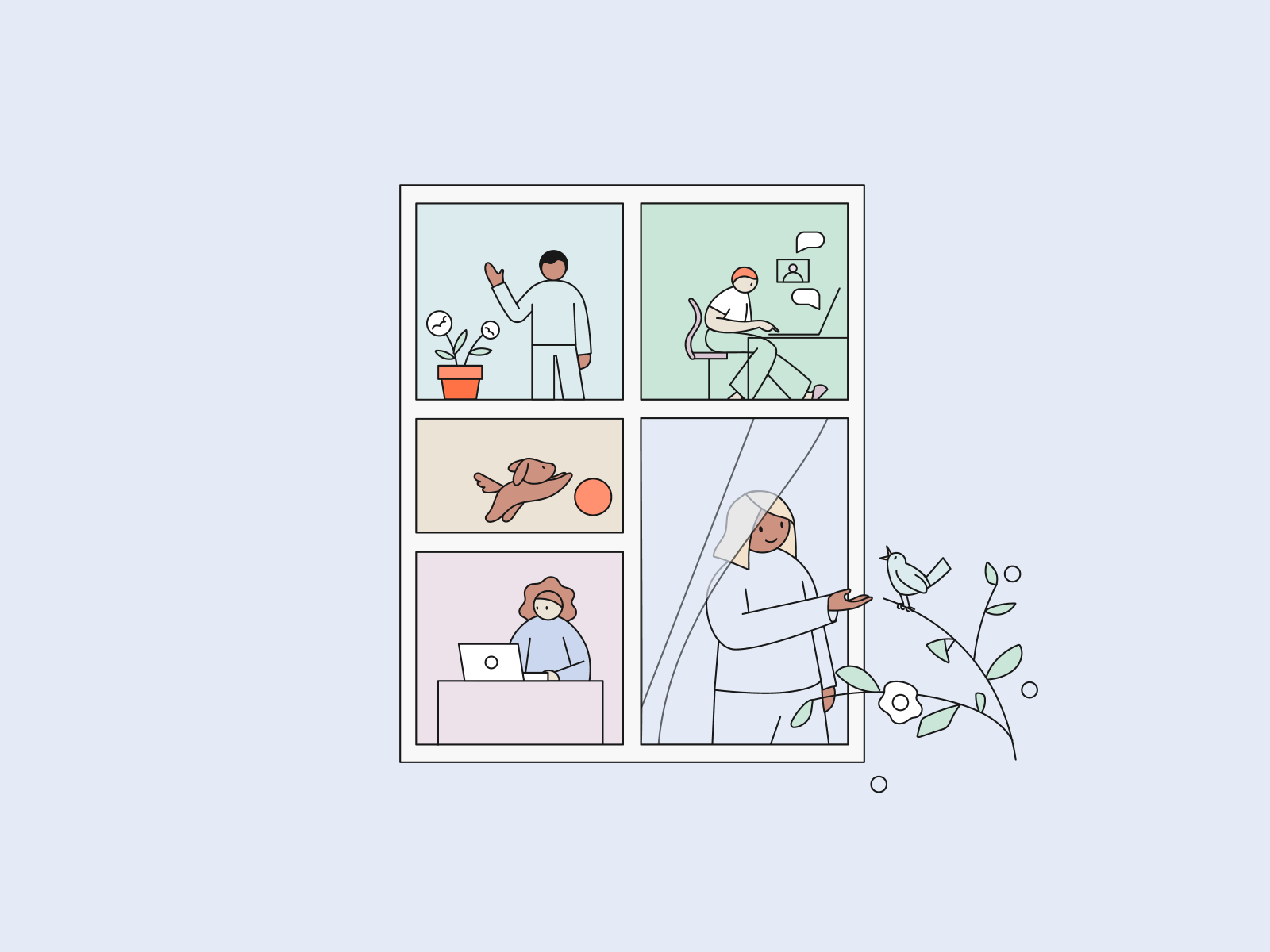 window illustration