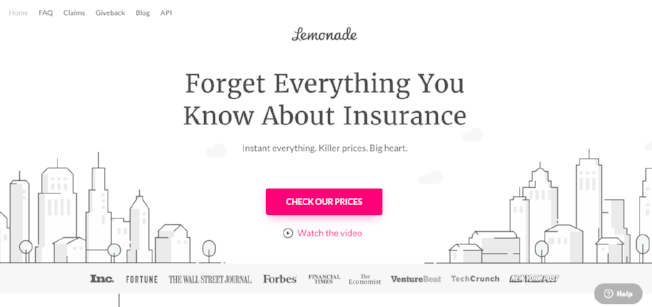 lemonade: insurtech comapny