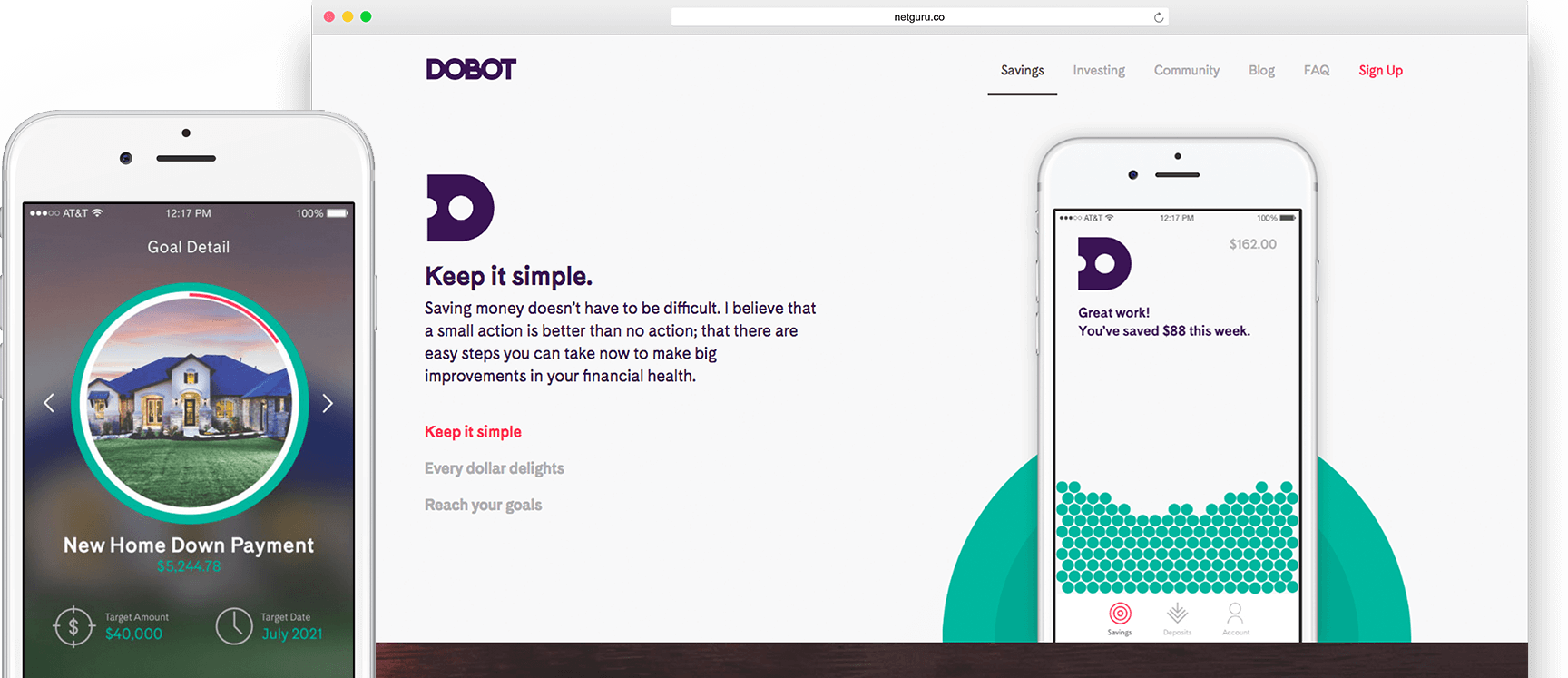 mobile application main page with a house