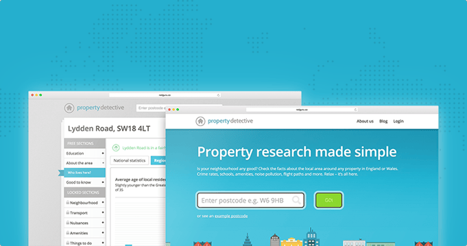 property-detective- webpage layout
