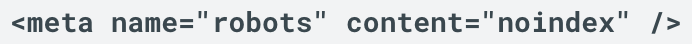 Robots meta tag