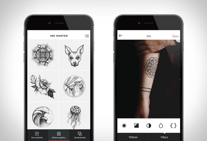 tattoo app Inkhunter - augmented reality