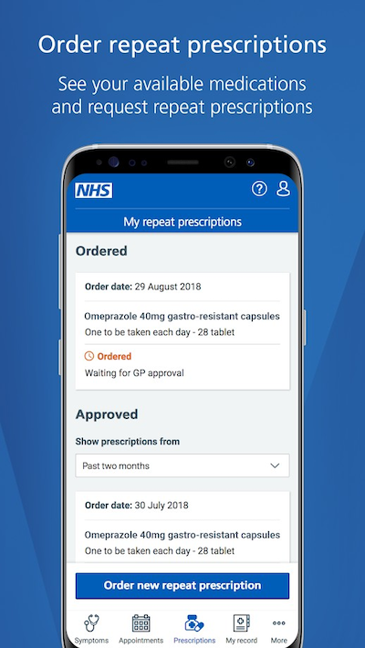 healthcare application interface